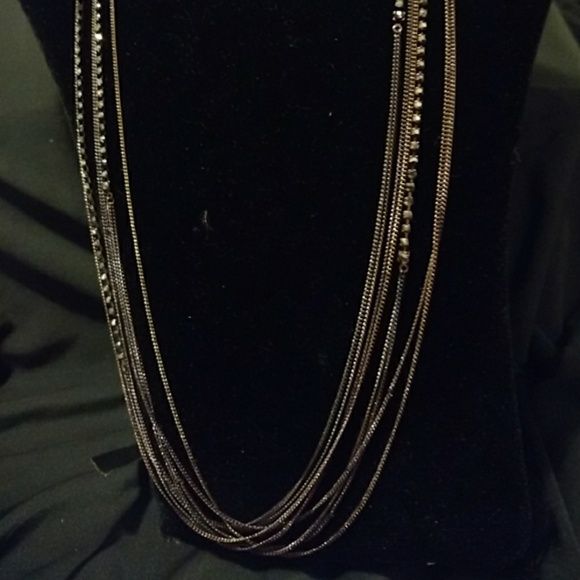 19" bronze and black chain necklace - Picture 3 of 3